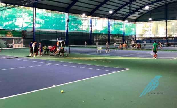 Lắp đặt lưới bao tường rào sân tennis&nbsp;